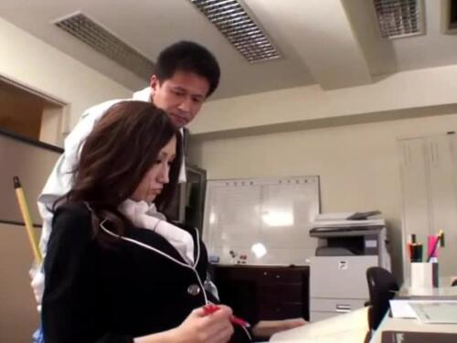 Hot JAV milf is so horny for a sex lesson