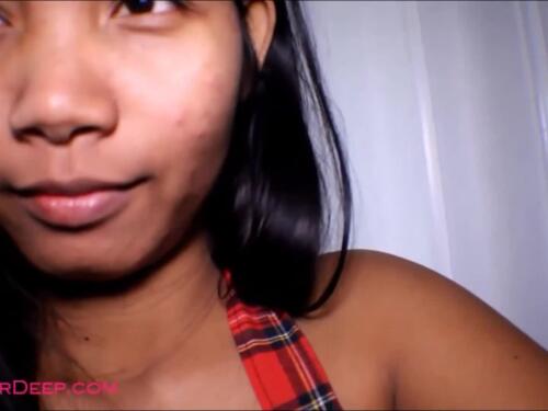 Hot young Filipina milf takes a big cock and swallows