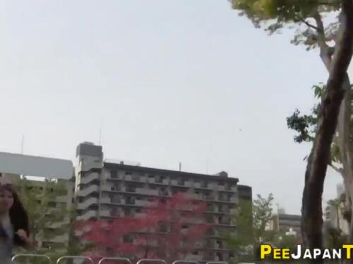Pissing public outdoor in a public stairwell