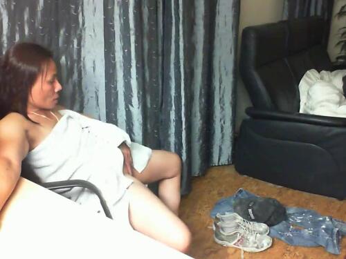 Couple - sexy asian sucks a big dick while being fucked