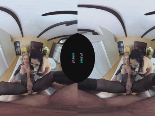 VIRTUAL RUSH - Nina Hartley and Eva Yi Share Cock VR Porn