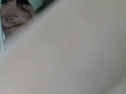 A lonely Asian girl shows her boobs for the first time