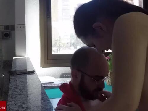 POV sex in the kitchen with slutty Spanish maid Pamela