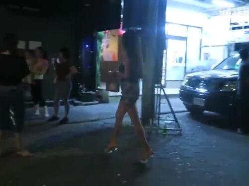 Pattaya hooker slips a big white cock in her tiny Asian cunt