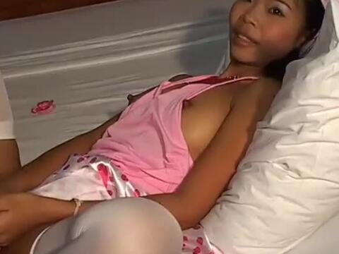 18 year old Thai girl, Heather, has her 1st gangbang