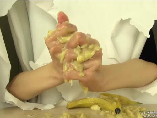 Japanese slobbering handjob - full of pain in this one